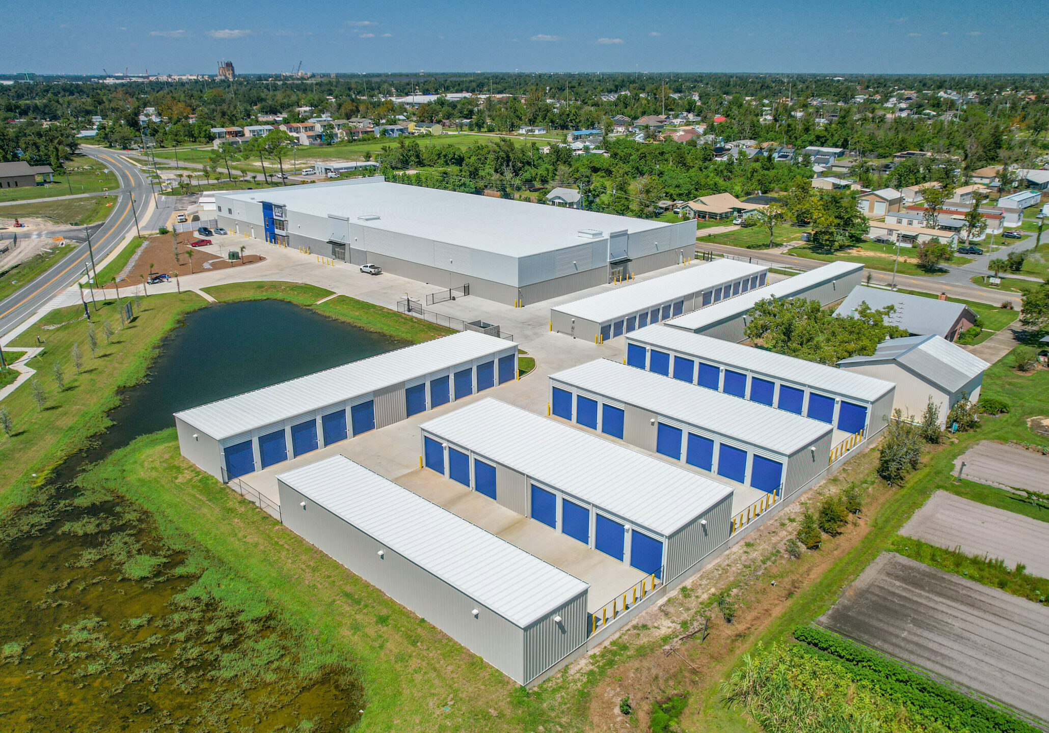 AVID Storage facility, Panama City Florida, aerial drone photo